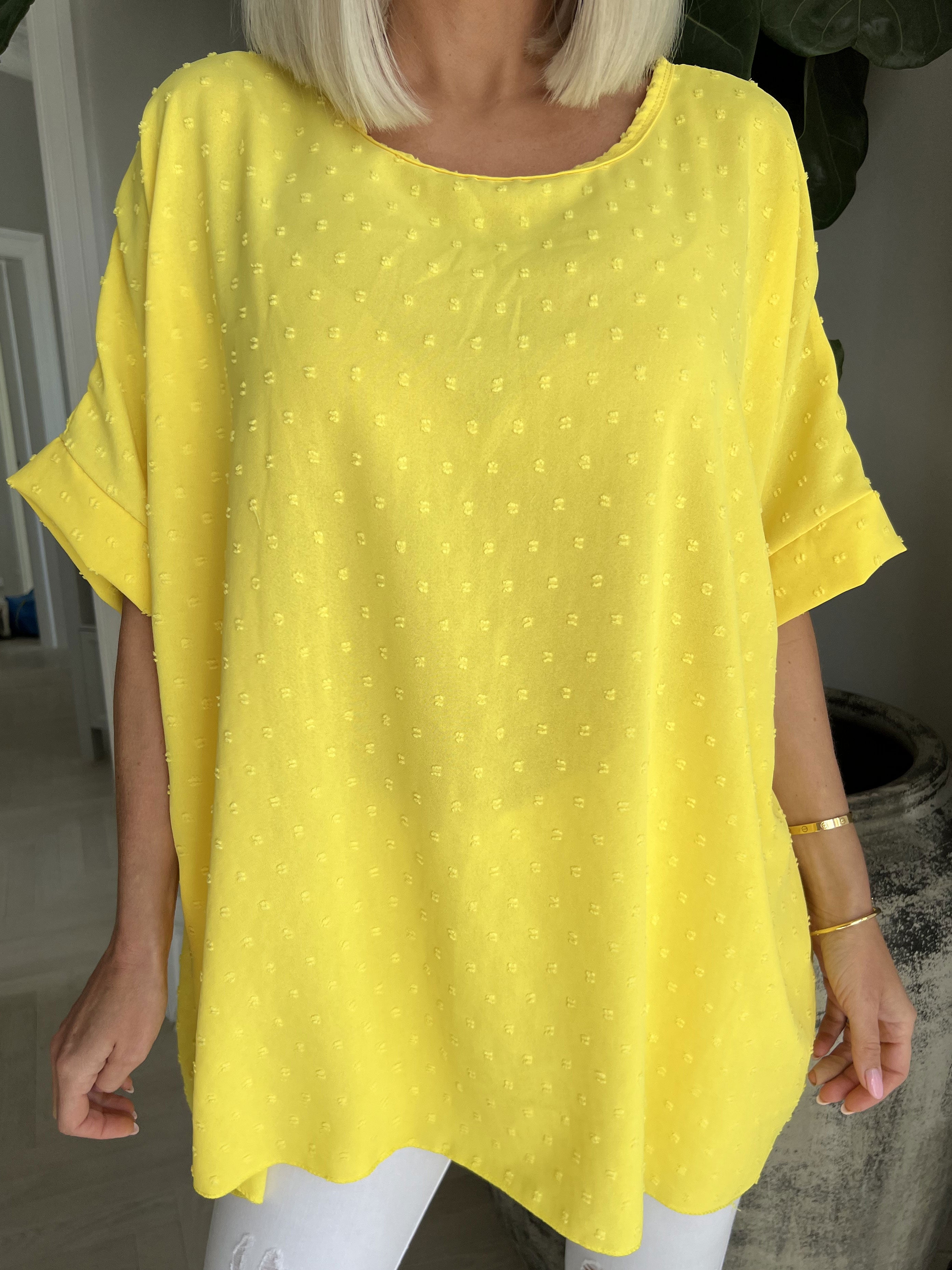 Mileah - Sød bluse med prikket detaljer